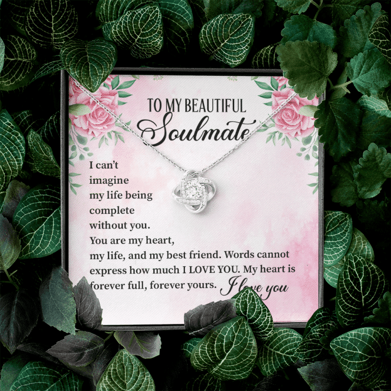 I Can't Imagine My Life Being Complete Without You Forever Your Love Knot Pendant Necklace