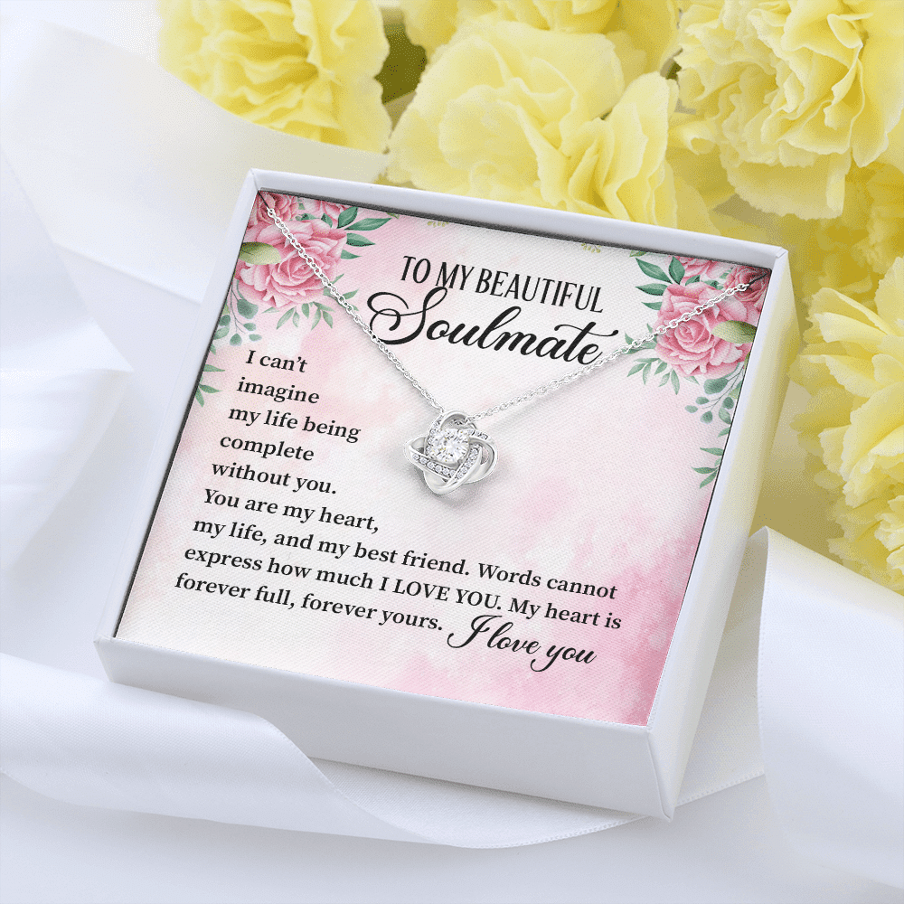 I Can't Imagine My Life Being Complete Without You Forever Your Love Knot Pendant Necklace I Can't Imagine My Life Being Complete Without You Forever Your Love Knot Pendant Necklace