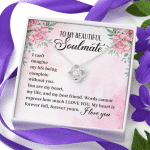 I Can't Imagine My Life Being Complete Without You Forever Your Love Knot Pendant Necklace