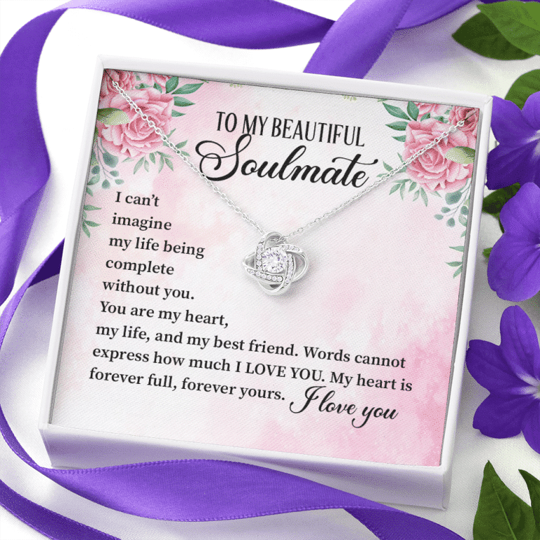I Can't Imagine My Life Being Complete Without You Forever Your Love Knot Pendant Necklace