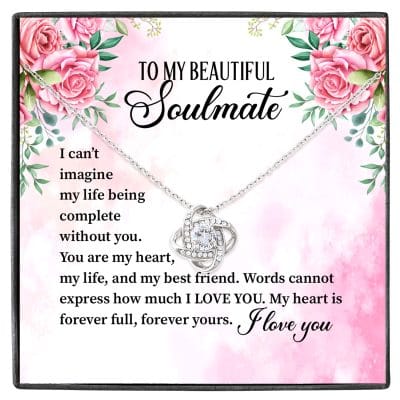 I Can't Imagine My Life Being Complete Without You Forever Your Love Knot Pendant Necklace