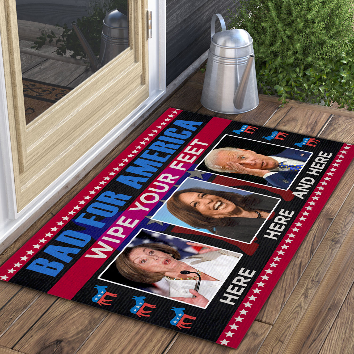 4VT. Bad For America Wipe Your Feet Doormat Mockup 3