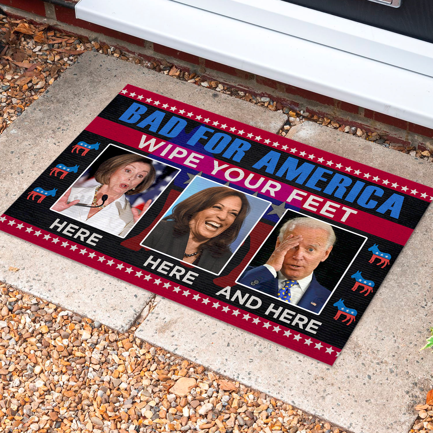 4VT. Bad For America Wipe Your Feet Doormat Mockup 10