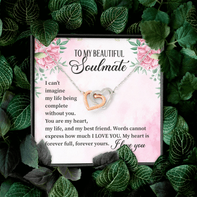 I Can't Imagine My Life Being Complete Without You Forever Your Interlocking Hearts Pendant Necklace