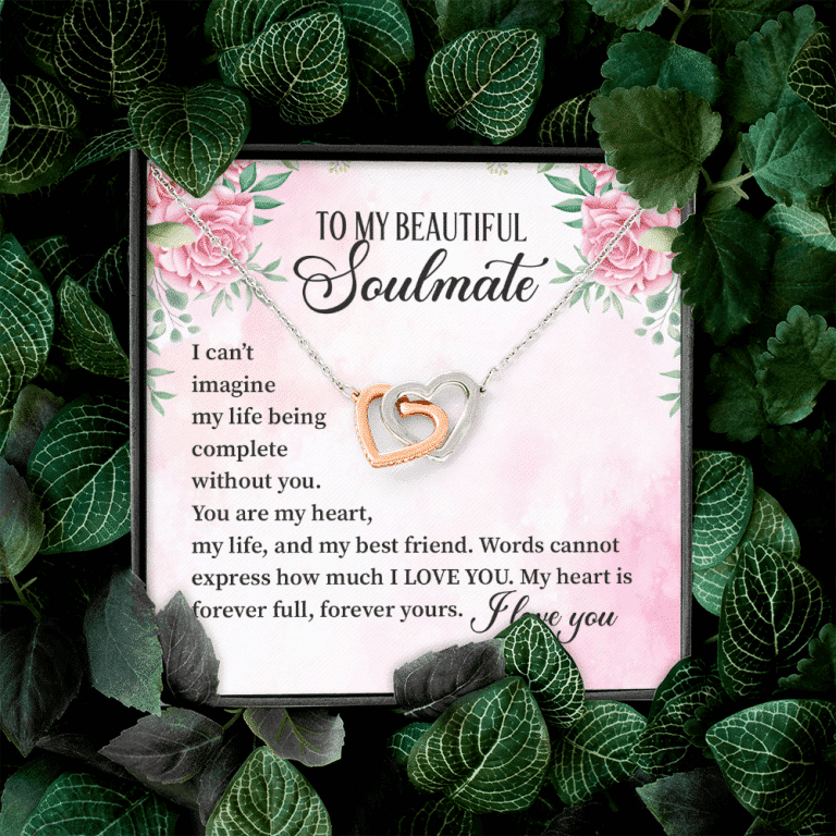 I Can't Imagine My Life Being Complete Without You Forever Your Interlocking Hearts Pendant Necklace