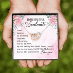I Can't Imagine My Life Being Complete Without You Forever Your Interlocking Hearts Pendant Necklace