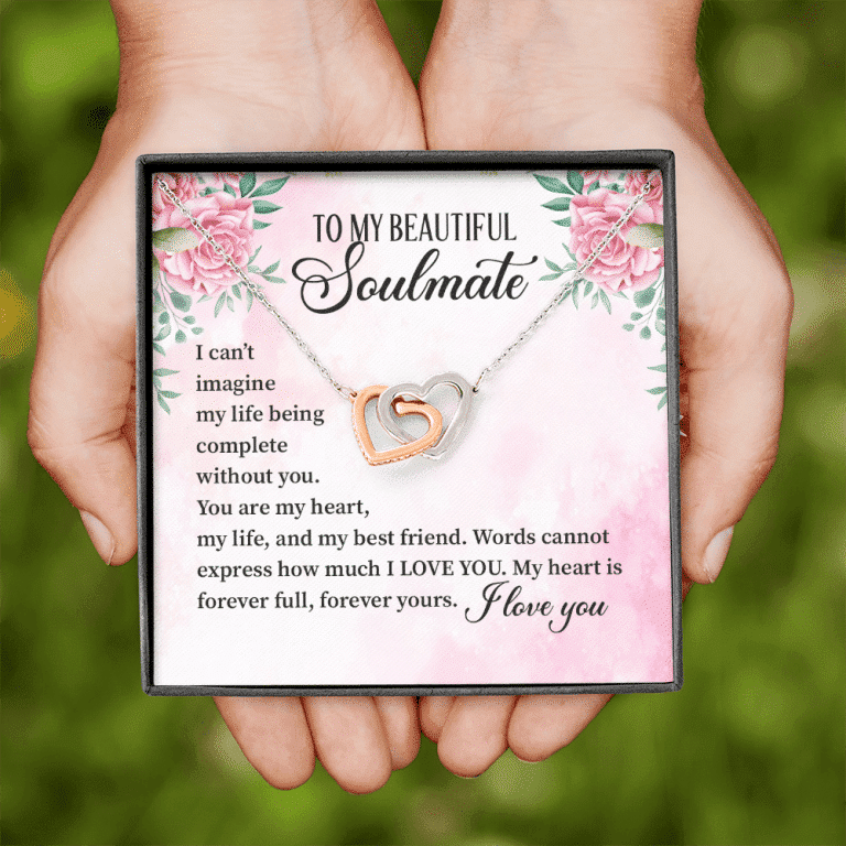 I Can't Imagine My Life Being Complete Without You Forever Your Interlocking Hearts Pendant Necklace