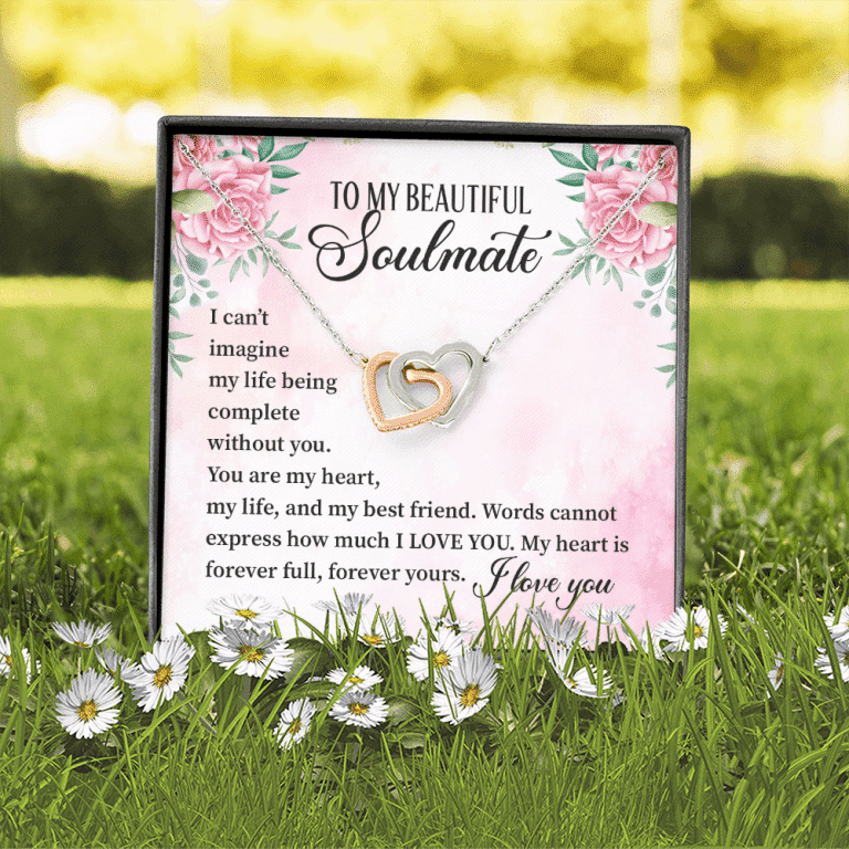 I Can't Imagine My Life Being Complete Without You Forever Your Interlocking Hearts Pendant Necklace
