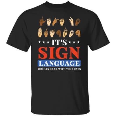 Lets go brandon sign language, Black, Unisex T-Shirt