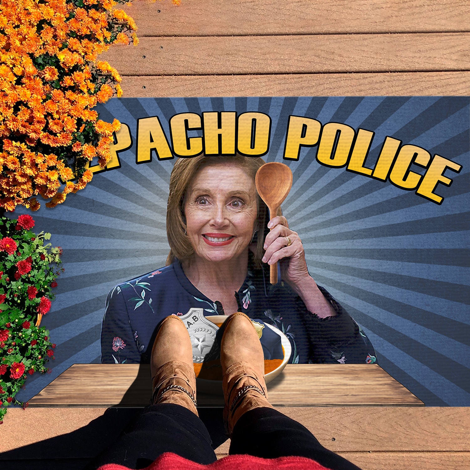 2O. Gazpacho Police (6) Doormat mockup 7