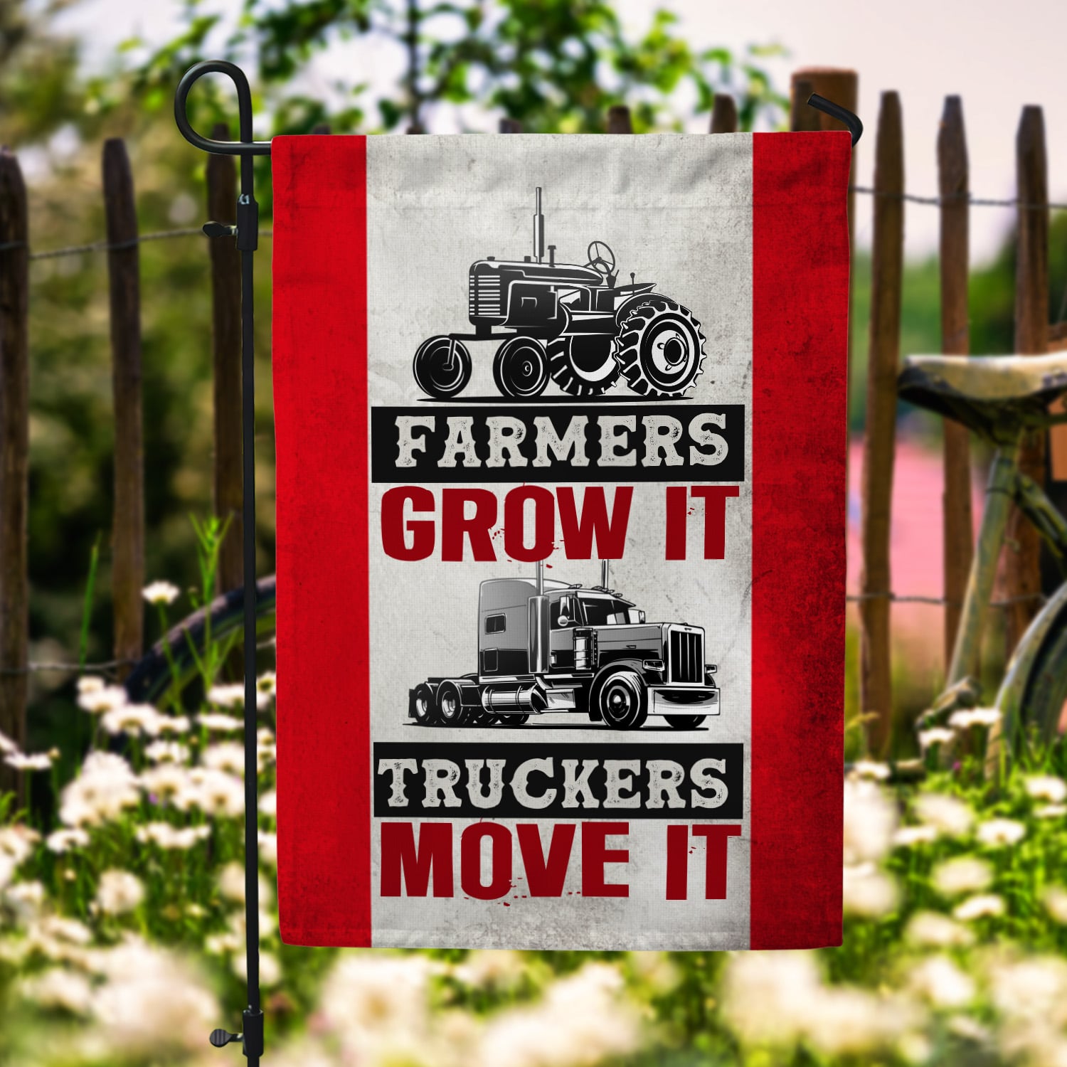1. Farmer Grow It (30x40) Garden Flag Mockup 6