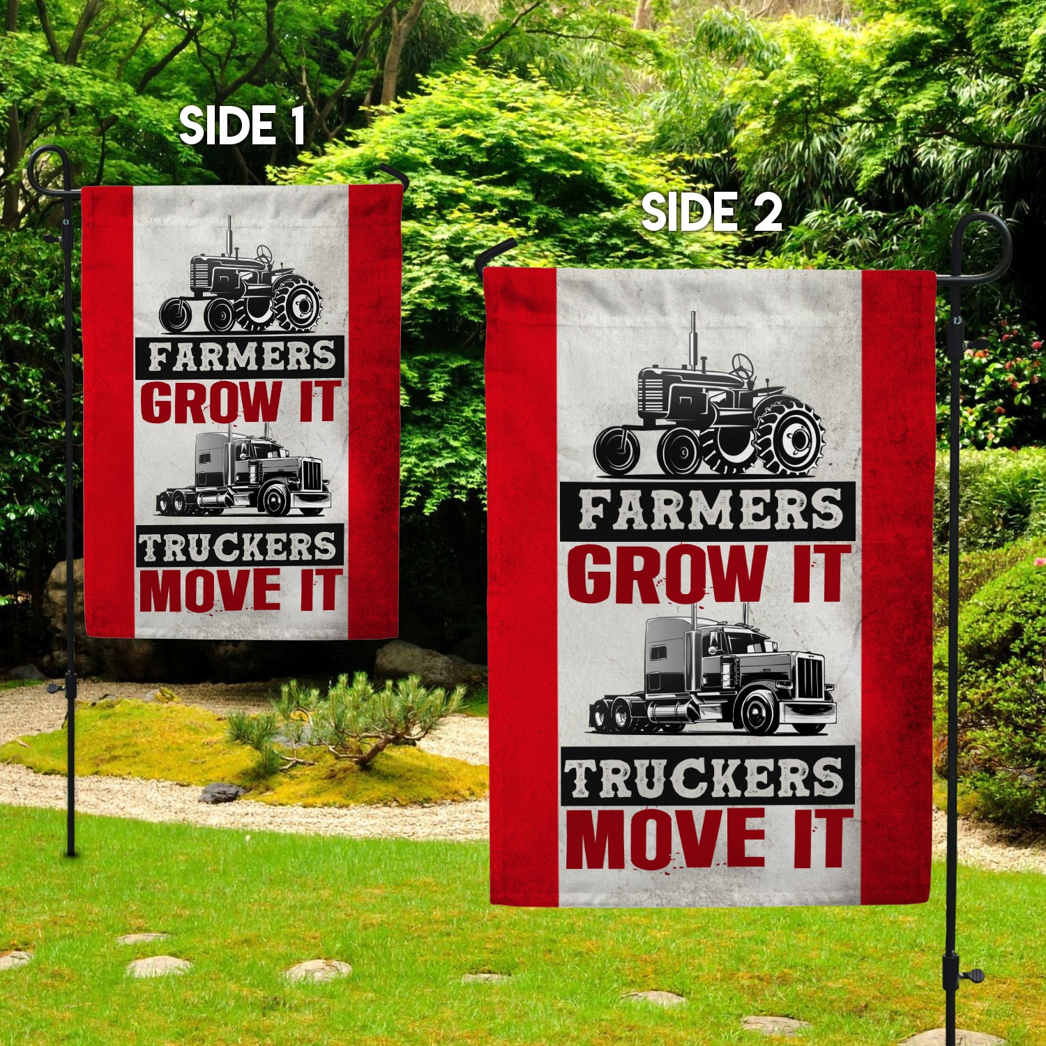 1. Farmer Grow It (30x40) Garden Flag Mockup 2 Side