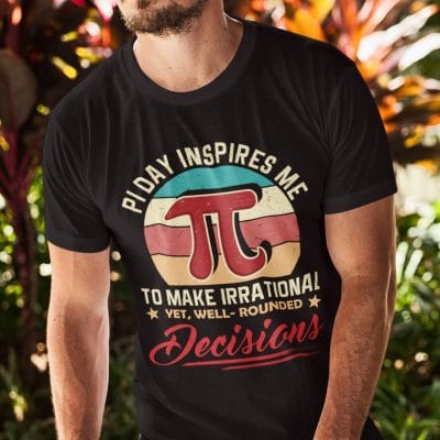 Alternative view of Pi Day Inspires Me To Make Irrational Math Lovers T-shirt - Pi Symbol Shirt - Gifts For Math Lover