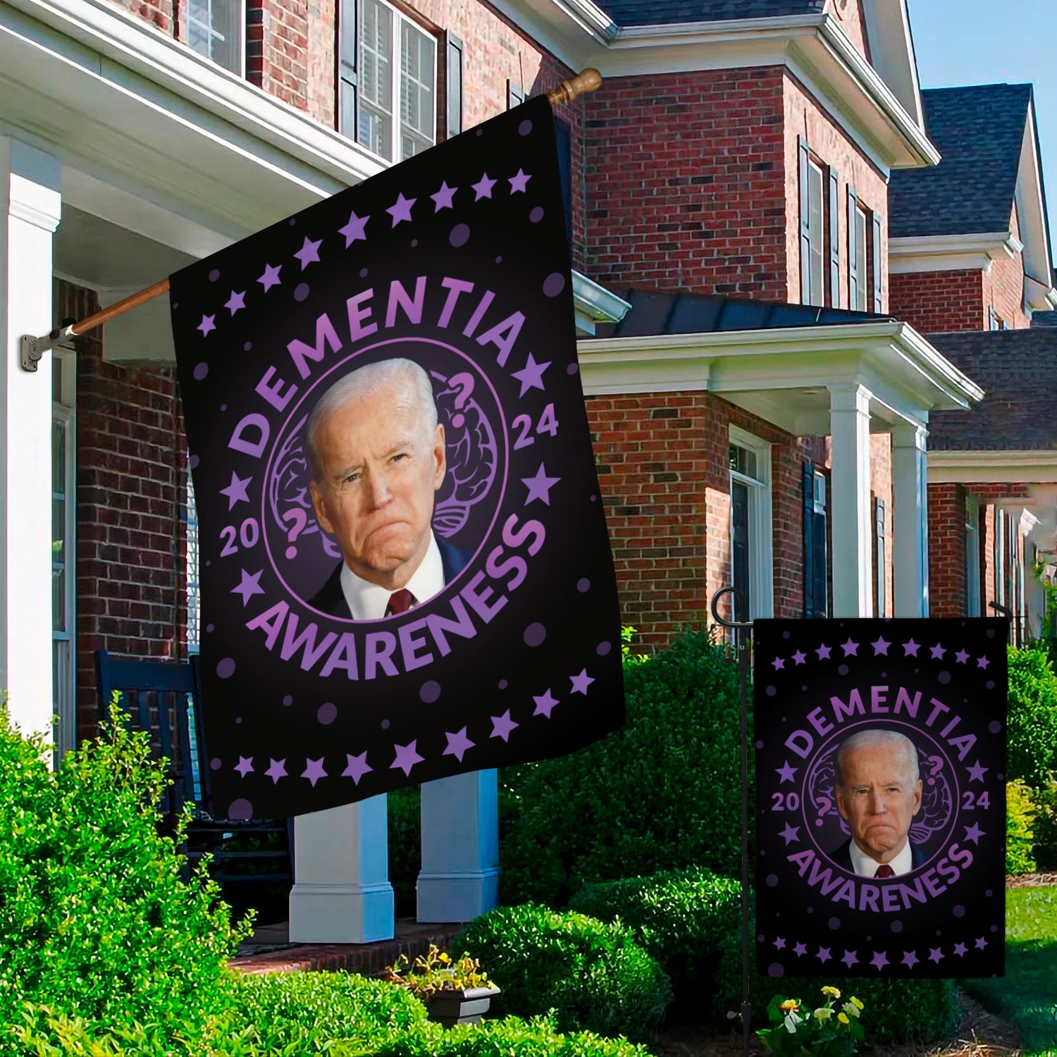 2O. Dementia Awareness (30x40) Garden & House Mockup 2