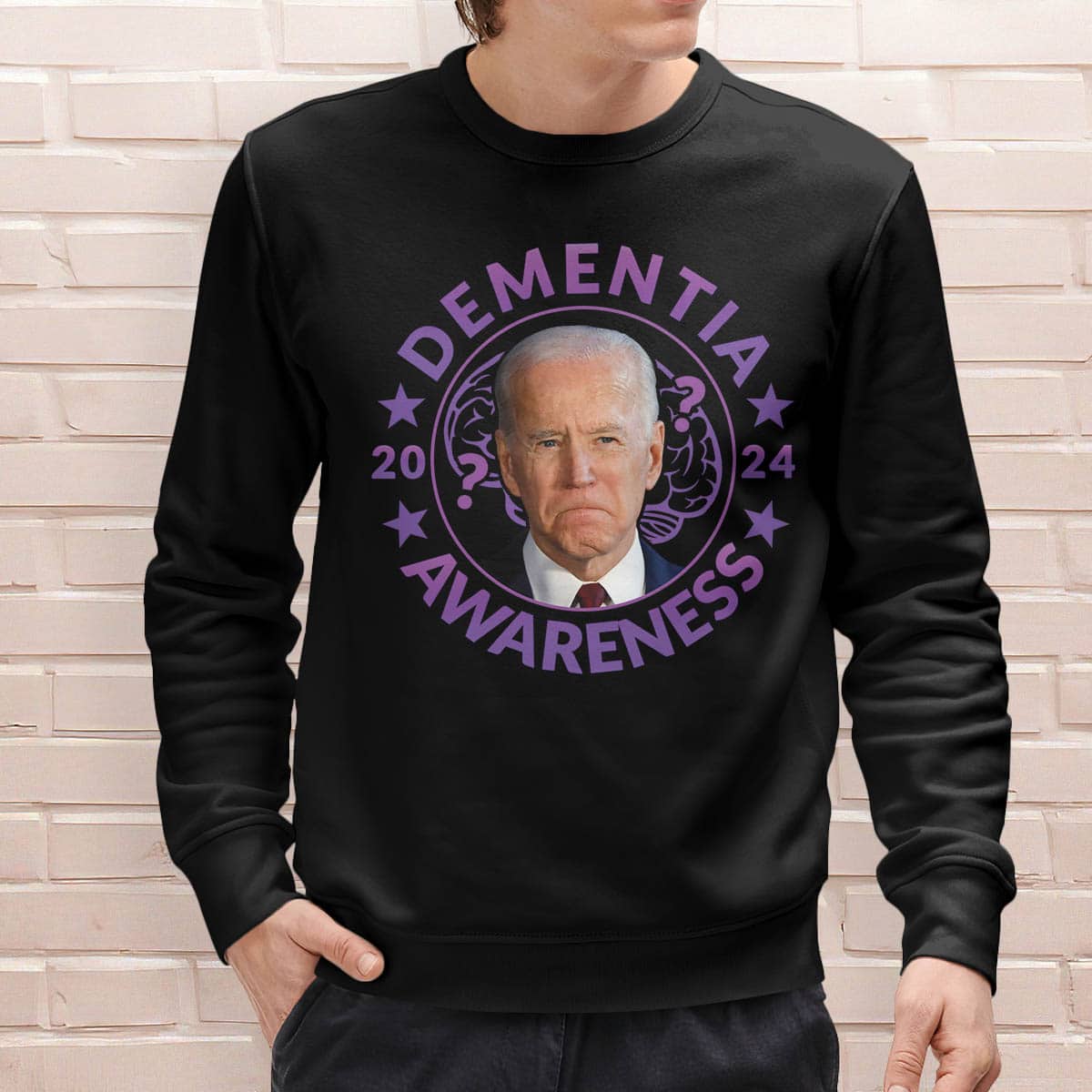 2O. Dementia Awareness (Tee)-11. 2D Crewneck SweetShirt LifeStyle Men Front