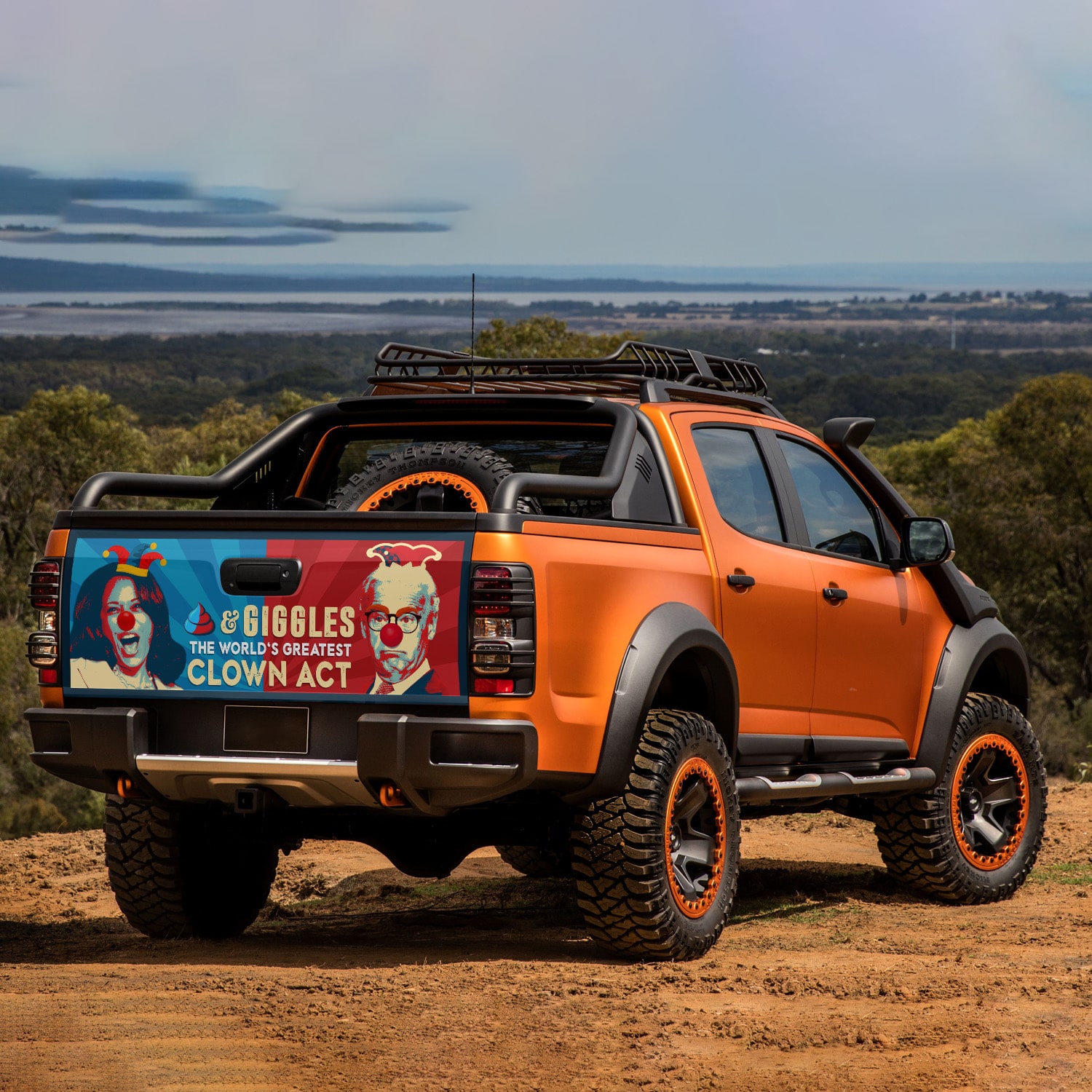 1O. Clown Act Tailgate Tailgate Wrap Mockup 7