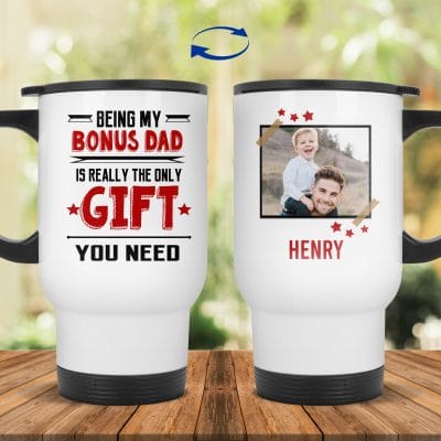 14 oz. White Travel Mug