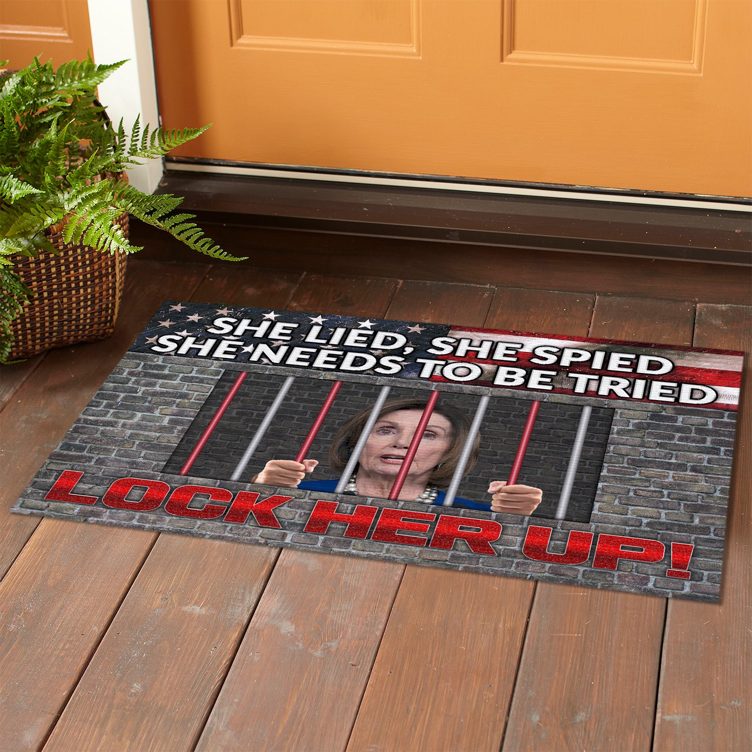 1H.Ưu tiên.She Lied Doormat mockup 1