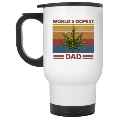 14 oz. White Travel Mug