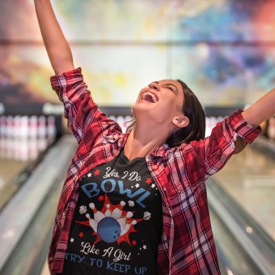 Alternative view of Yes I Do Bowl Like A Girl Try To Keep Up T-Shirt - Bowling Girl Shirt