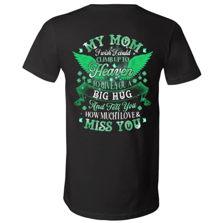mom 1, Black, V-Neck T-Shirt