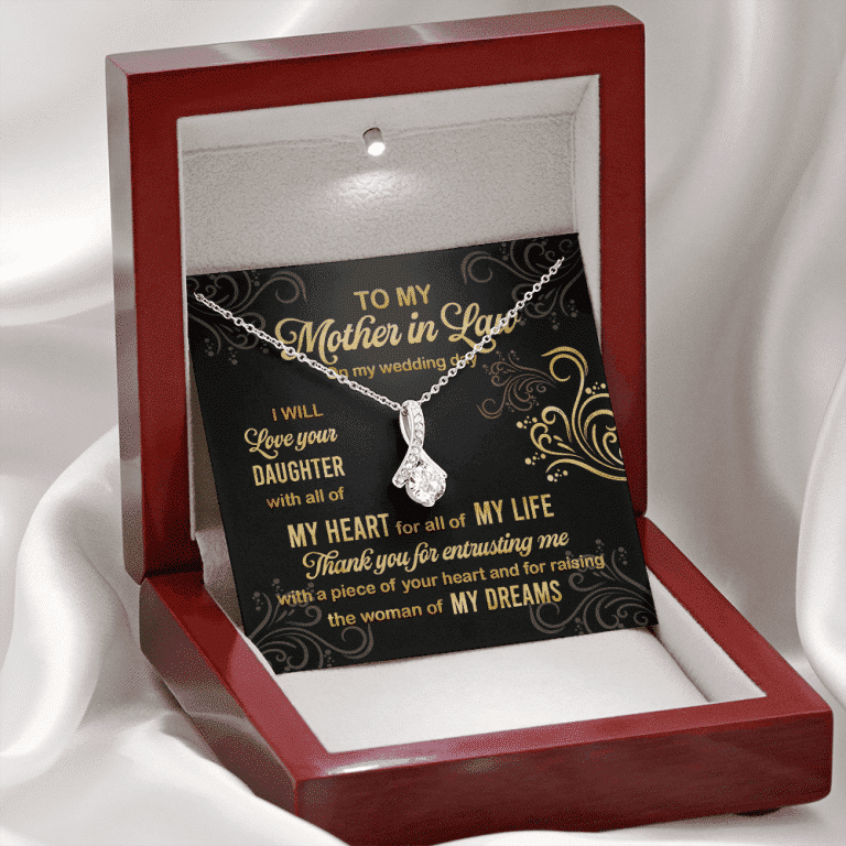 To My Mother In Law On My Wedding Day I Will Love Your Daughter Alluring Beauty Necklace