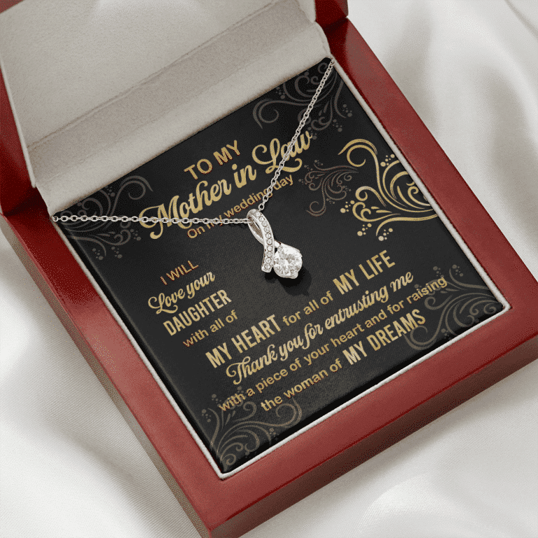 To My Mother In Law On My Wedding Day I Will Love Your Daughter Alluring Beauty Necklace