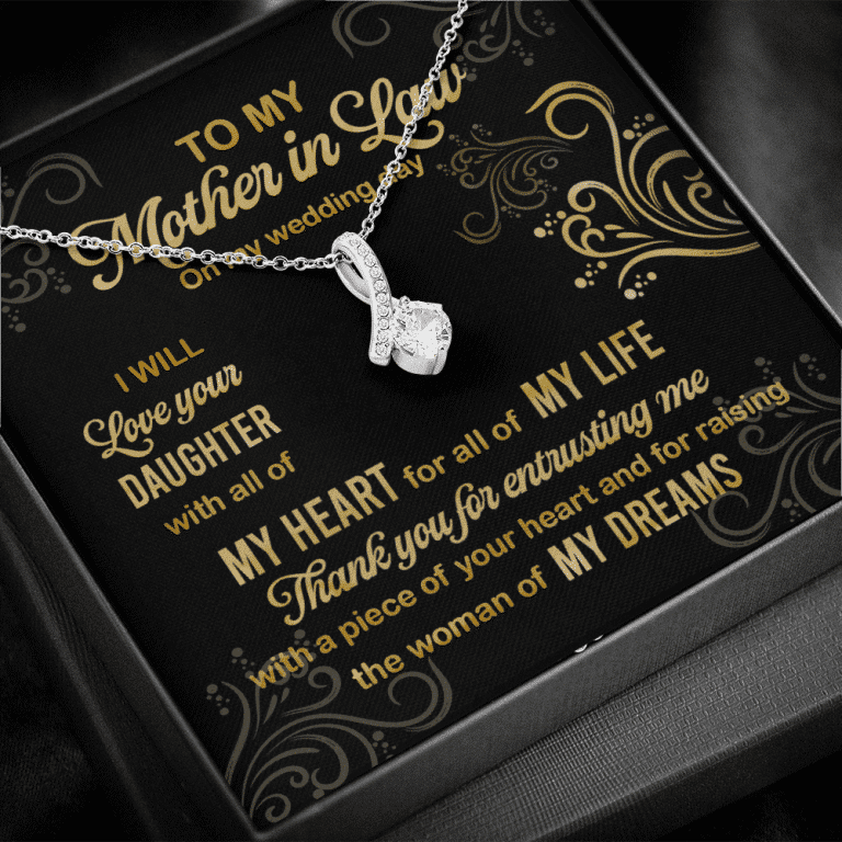 To My Mother In Law On My Wedding Day I Will Love Your Daughter Alluring Beauty Necklace