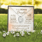 To My Bonus Daughter Family Isn't Always Good Forever Love Heart Pendant Necklace - Stepdaughter Gifts