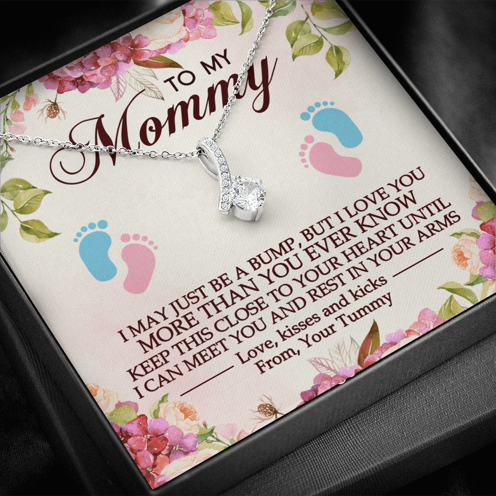 To My Mommy I May Just Be A Bump But I Love You More Than You Ever Know Alluring Beauty Necklace