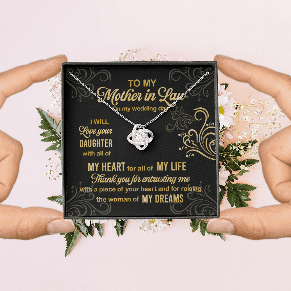 To My Mother In Law On My Wedding Day I Will Love Your Daughter Love Knot Necklace To My Mother In Law On My Wedding Day I Will Love Your Daughter Love Knot Necklace