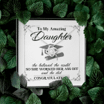 To My Daughter She Believed She Could So She Worked And She Did Love Knot Pendant Necklace