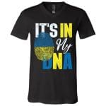 1Th. My DNA Ukraine, Black, V-Neck T-Shirt