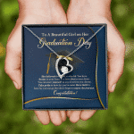 To A Beautiful Girl On Her Graduation Day She Believe Forever Heart Pendant Necklace