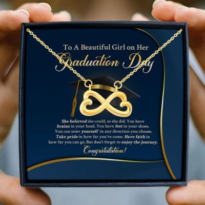 Alternative view of To A Beautiful Girl On Her Graduation Day She Believe Infinity Heart Pendant Necklace