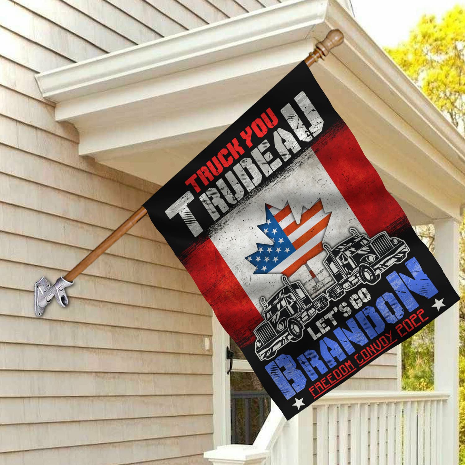5VT. Truck You Trudeau Flag House Flag Mockup 2