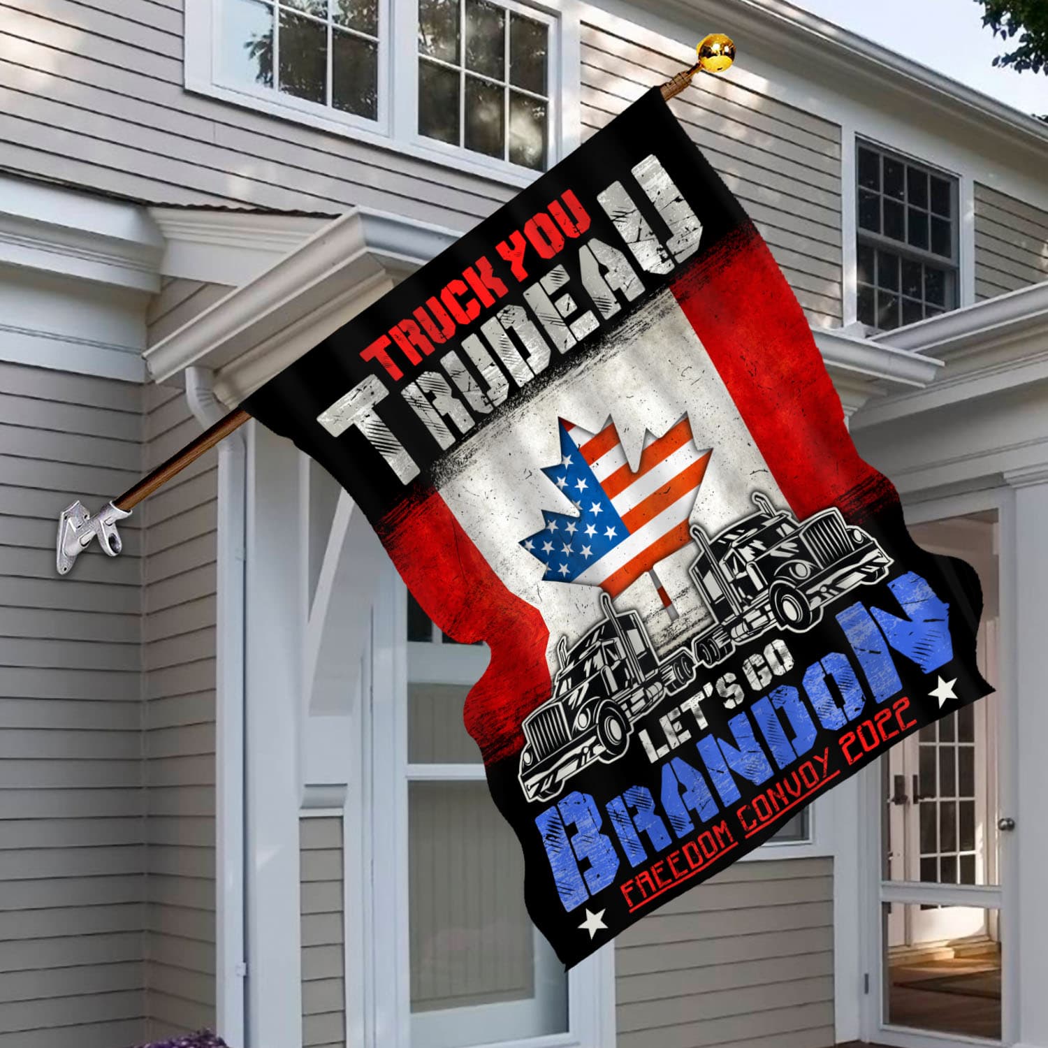 5VT. Truck You Trudeau Flag House Flag Mockup 6