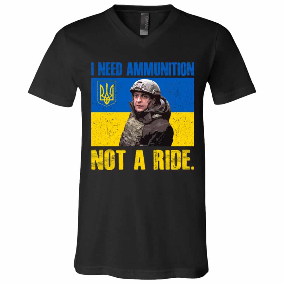 Ammunition t3, Black, V-Neck T-Shirt