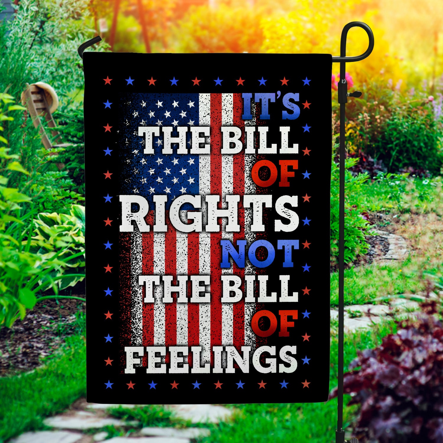 1O. Bill Of Rights-30x40 - Side 2 Garden Flag Mockup 1