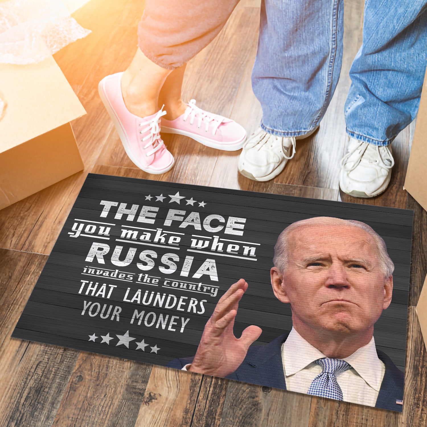 3O. Launders Your Money (Doormat) Doormat mockup 6