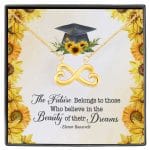 The Future Belongs To Those Who Believe Senior Graduation Infinity Heart Necklace