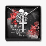 To My King Our Home Ain't No Castle Our Life Ain't No Fairy Tale Artisan Crafted Cross Necklace - Artisan Crafted Cross Necklace