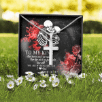 To My King Our Home Ain't No Castle Our Life Ain't No Fairy Tale Artisan Crafted Cross Necklace