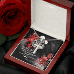 To My King Our Home Ain't No Castle Our Life Ain't No Fairy Tale Artisan Crafted Cross Necklace