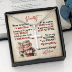 Personalized To My Husband Never Forget That I Love You Artisan Crafted Cross Necklace - Husband Gifts From Wife Personalized To My Husband Never Forget That I Love You Artisan Crafted Cross Necklace - Husband Gifts From Wife