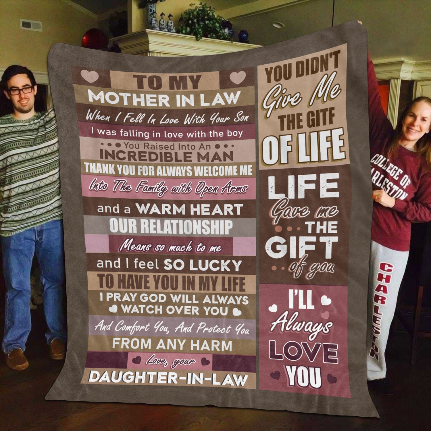 21 HG. To My Mother In Law Blanket Blanket Mockup 11