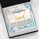 To My Daughter Remember how Much You Are Loved Scripted Love Necklace