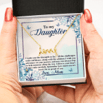 To My Daughter Remember how Much You Are Loved Scripted Love Necklace