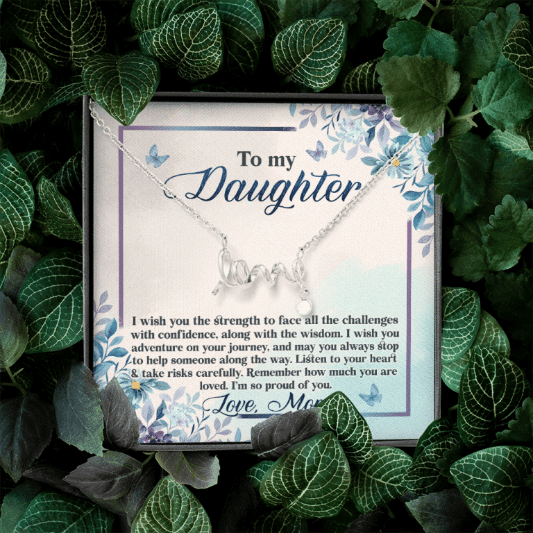 To My Daughter Remember how Much You Are Loved Scripted Love Necklace