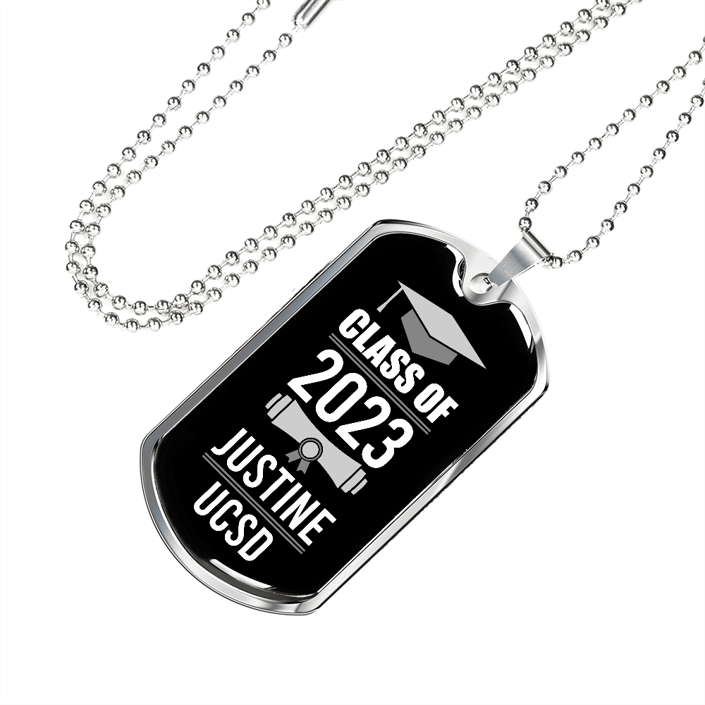Personalized Year Graduation Class Of Dog Tag Pendant Necklace - Graduation Gifts Personalized Year Graduation Class Of Dog Tag Pendant Necklace - Graduation Gifts